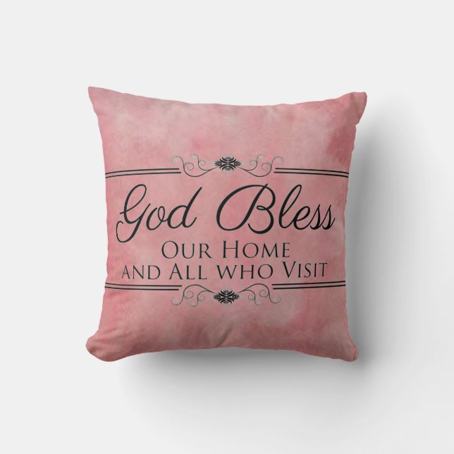 Välsigna dig vårt hem kudde (Framsida)