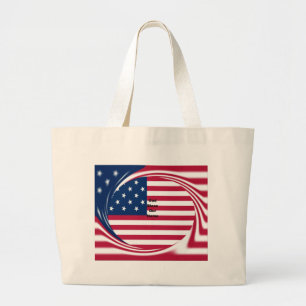 Välsigna dig vårt hem: USA flagga Swirl Art Jumbo Tygkasse