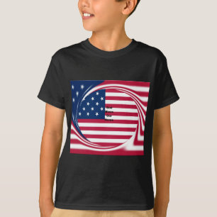 Välsigna dig vårt hem: USA flagga Swirl Art Tee