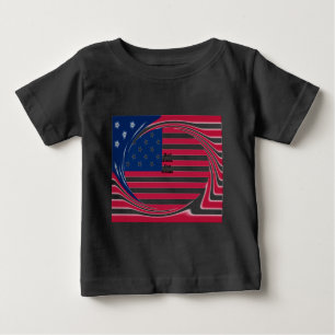 Välsigna dig vårt hem: USA flagga Swirl Art Tee Shirt