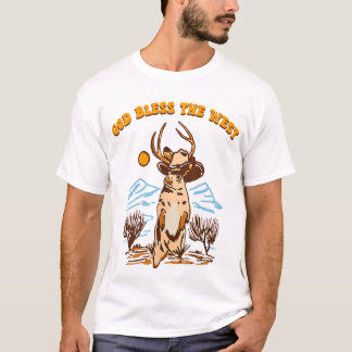 Välsigna dig Väster Cowboy Music Land T Shirt