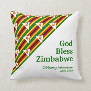 VÄLSIGNA DIG ZIMBABWE Anpassade Kudde