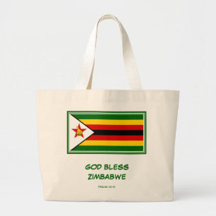 VÄLSIGNA DIG ZIMBABWE Flagga Jumbo Tygkasse