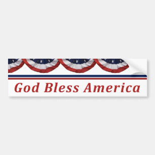 Välsigna digAmerika patriotisk amerikanska flaggan Bildekal