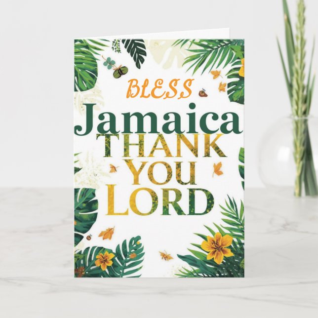 Välsigna Jamaica tackgivelsefesten Kort (Framsida)