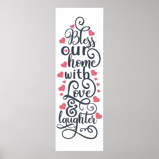 Välsigna Vårt Hem Med Kärlek & Latter Poster (Framsidan)
