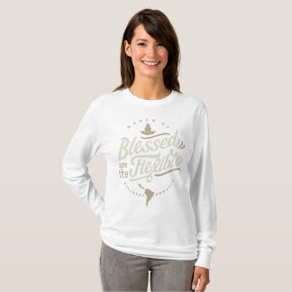 Välsignad är den böjliga långärmaden t-shirt