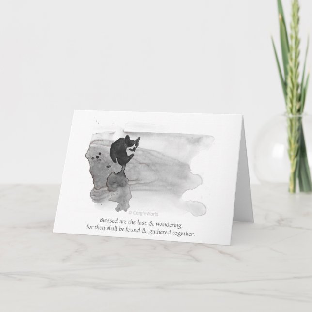 Välsignad är den borttappad- & vandring" kort (Framsida)