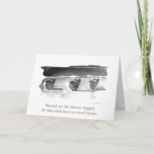 Välsignad är denLade benen på ryggen" Kort (Framsida)