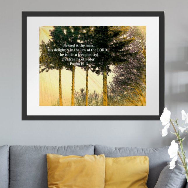 Välsignad är mannen poster (To see frame pricing, please enter your frame and mat options.)