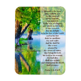 Välsignad är mannen - Psalm 1:1-3 Magnet