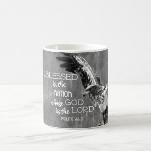 Välsignad är nationen vars Gud är Lord Verse Kaffemugg