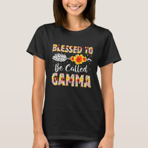 Välsignad att kallas Gamma Sunflower Mors dag T Shirt