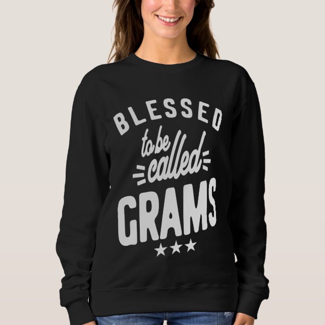 Välsignad att kallas grams | Mamma Grandma T Shirt (Framsida)