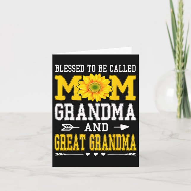 Välsignad att kallas Mamma Mormor Farmor Kort (Framsida)