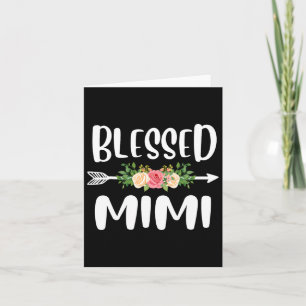 Välsignad att kallas Mimi Blommig pil design Moth Kort