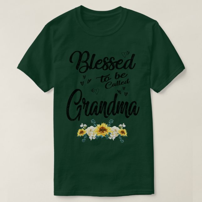 välsignad att kallas mormor t shirt (Design framsida)