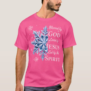 Välsignad av Gud - älskad av Jesus julsnöflak T Shirt
