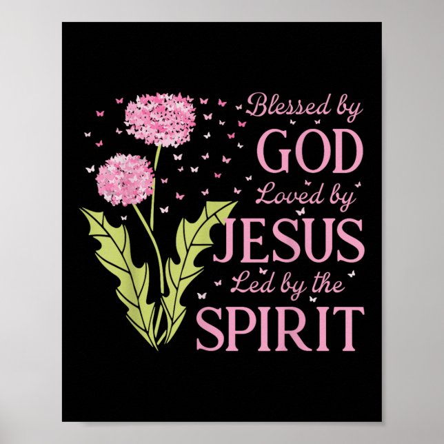 Välsignad av Gud Älskad av Jesus Ledd av Anden Ch Poster (Framsidan)