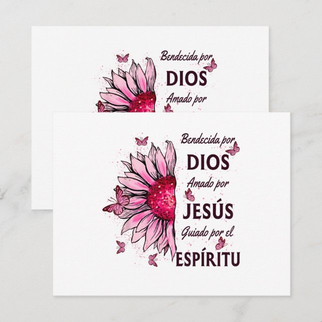 Välsignad av Gud Älskad av Jesus Tilläggskort (Fram/baksida)