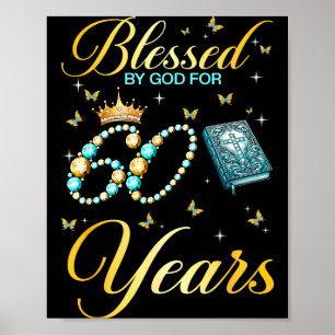 Välsignad av Gud för 60-årsdag kristen födelsedag Poster