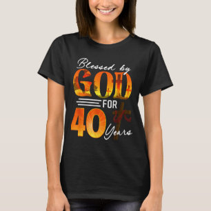 Välsignad av Gud i 40 år Födelsedagspresent 40-års T Shirt