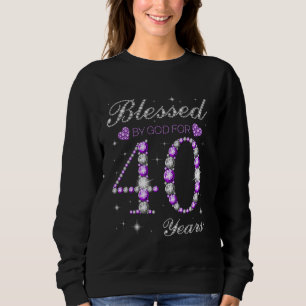 Välsignad av Gud i 40 år gammal 40:e födelsedagsde T Shirt