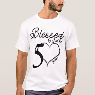Välsignad av gud i 50 år t shirt