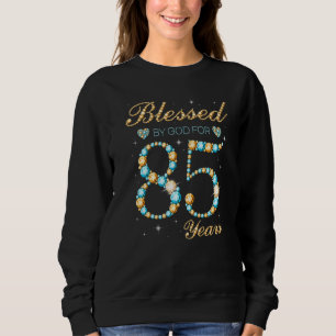 Välsignad av Gud i 85 år gammal 85:e födelsedagsde T Shirt
