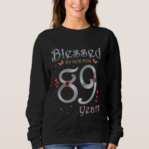 Välsignad av Gud i 89 år gammal 89:e födelsedagsde T Shirt