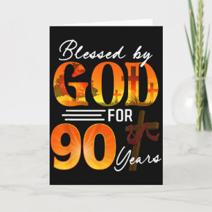 Välsignad av Gud i 90 år Gåva 90-årsdag Kort
