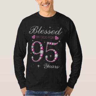 Välsignad av Gud i 95 år gammal 95:e födelsedagsde T Shirt