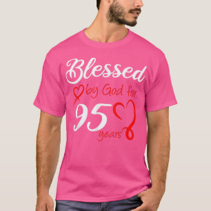 Välsignad av Gud i 95 års gammal Födelsedagsfest 9 T Shirt