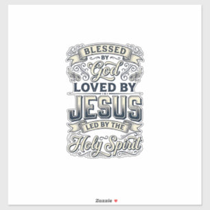 Välsignad Av Gud Jesus Helig Ande Vintage T-Shirt Klistermärken