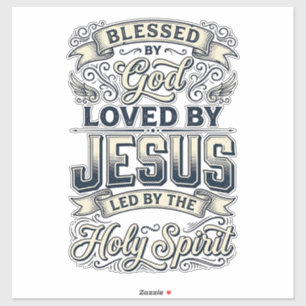 Välsignad Av Gud Jesus Helig Ande Vintage T-Shirt Klistermärken