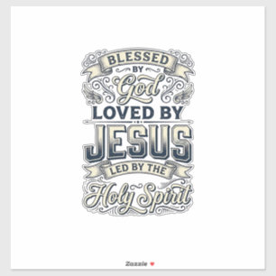 Välsignad Av Gud Jesus Helig Ande Vintage T-Shirt Klistermärken