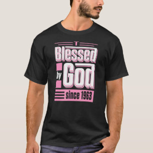Välsignad av Gud sedan 1963 Christian Thame Birthd T Shirt