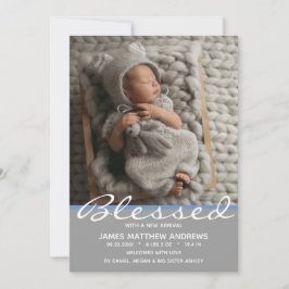 Välsignad Baby Rosa Heart Fotofödelse