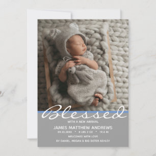 Välsignad Baby Rosa Heart Fotofödelse