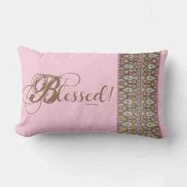 Välsignad! Bandad Kuddcover (Rosa) Lumbarkudde