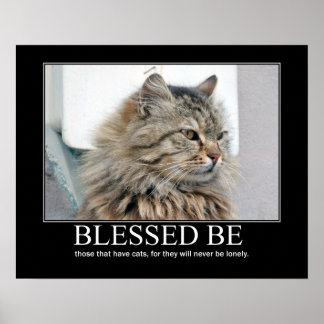 Välsignad Be.. Cat Lover Artwork Poster