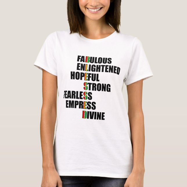 Välsignad - Bekräftelse T Shirt (Framsida)
