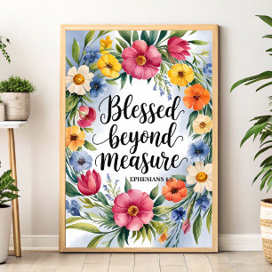 Välsignad bortom åtgärd - Christian Wall Art Poster