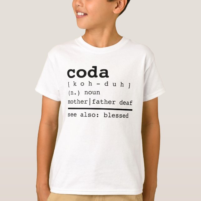 Välsignad definition för Coda T Shirt (Framsida)