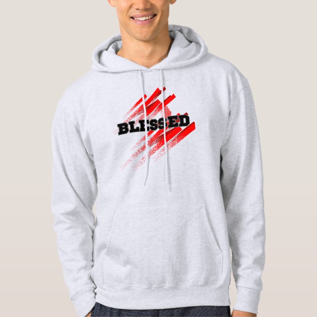 VÄLSIGNAD Djärvt Ord Inspirerande Hoodie (Framsida)