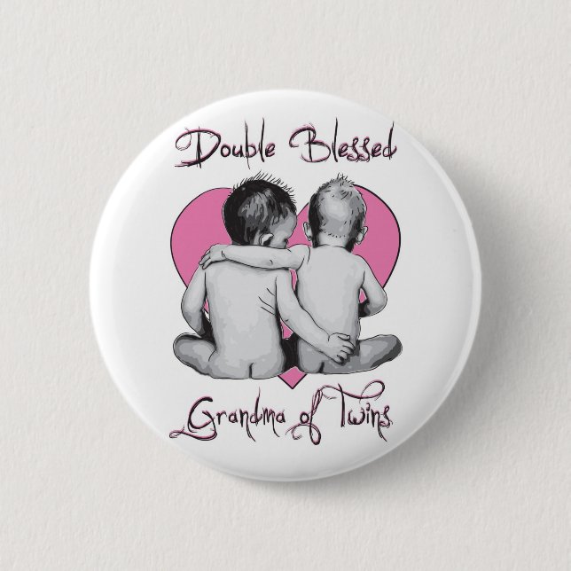 VÄLSIGNAD DUBBLA   --MORMOR AV TWILLINGAR KNAPP (Framsida)