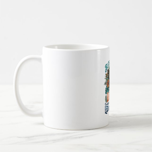 Välsignad fjäril kristen t-shirt design_1 kaffemugg (Vänster)
