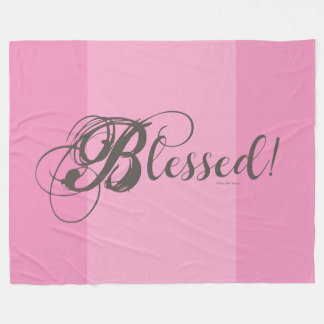 Välsignad! Fleecefilt (Rosa)