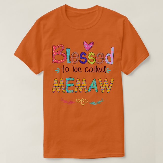 Välsignad för att kallas Memaw T Shirt (Design framsida)