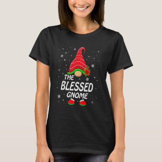 Välsignad Gnom Buffalo Rutig Matchande Familj Jul T Shirt